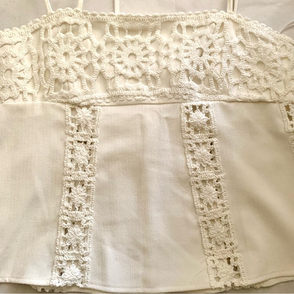 Anthropologie BLITHE Linen Blend Crochet Tank size XL  MSRP $98.00 - Picture 6 of 7